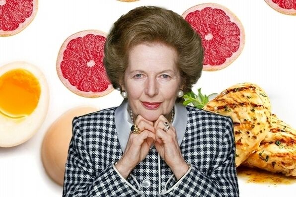 Margaret Thatcher et ses aliments diététiques